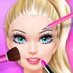 makeovergames:fashiondollmakeupdressup android application logo